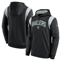 Las Vegas Raiders Nike Sideline Athletic Stack Performance Pullover Hoodie