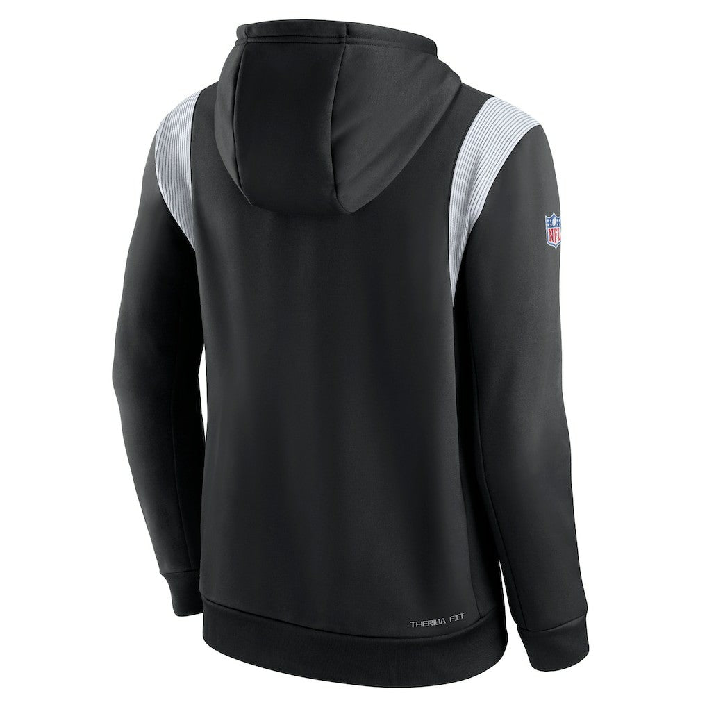 Las Vegas Raiders Nike Sideline Athletic Stack Performance Pullover Hoodie