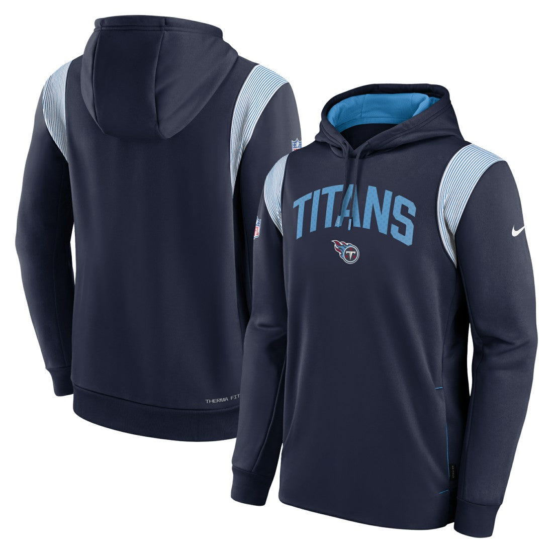 Tennessee Titans Nike Sideline Athletic Stack Performance Pullover Hoodie