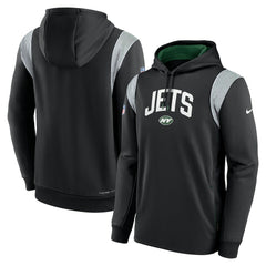 New York Jets Nike Sideline Athletic Stack Performance Pullover Hoodie