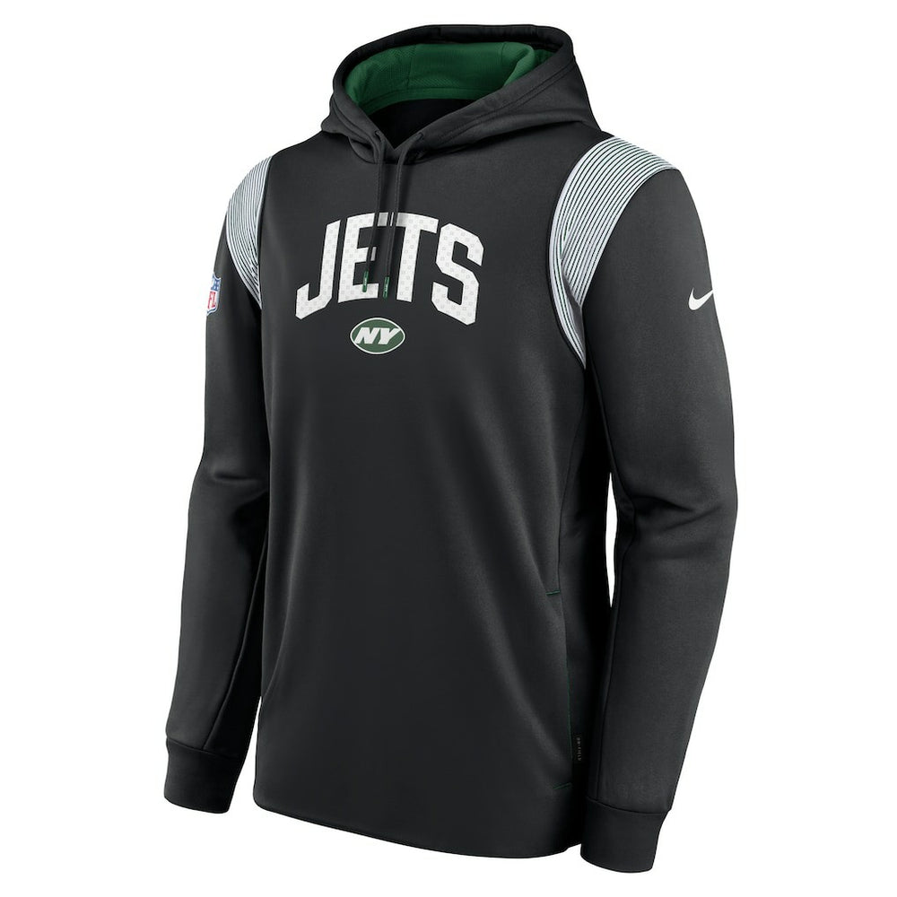 New York Jets Nike Sideline Athletic Stack Performance Pullover Hoodie