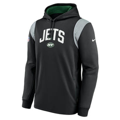 New York Jets Nike Sideline Athletic Stack Performance Pullover Hoodie