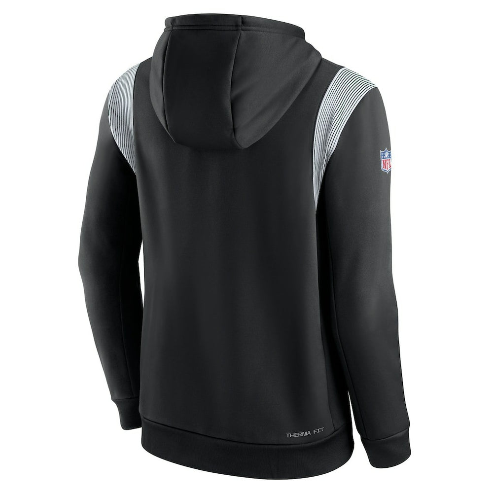 New York Jets Nike Sideline Athletic Stack Performance Pullover Hoodie