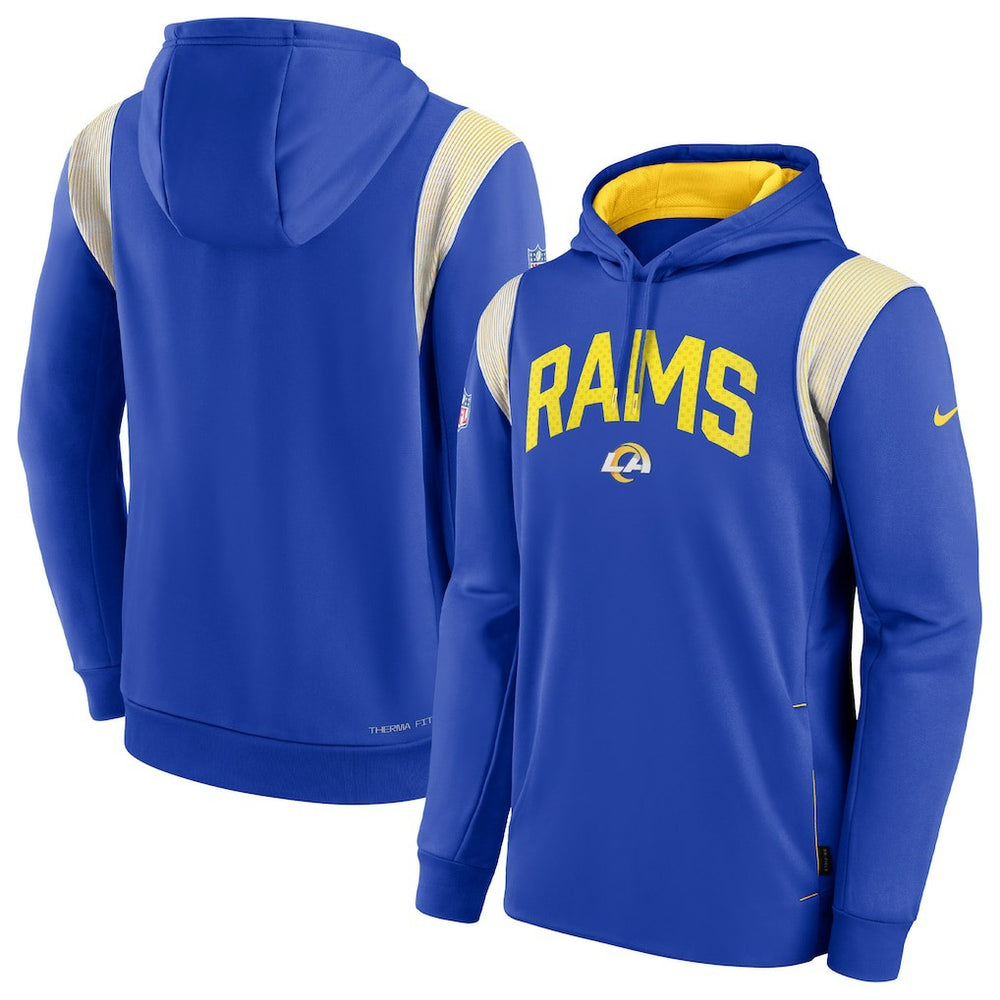 Los Angeles Rams Nike Sideline Athletic Stack Performance Pullover Hoodie