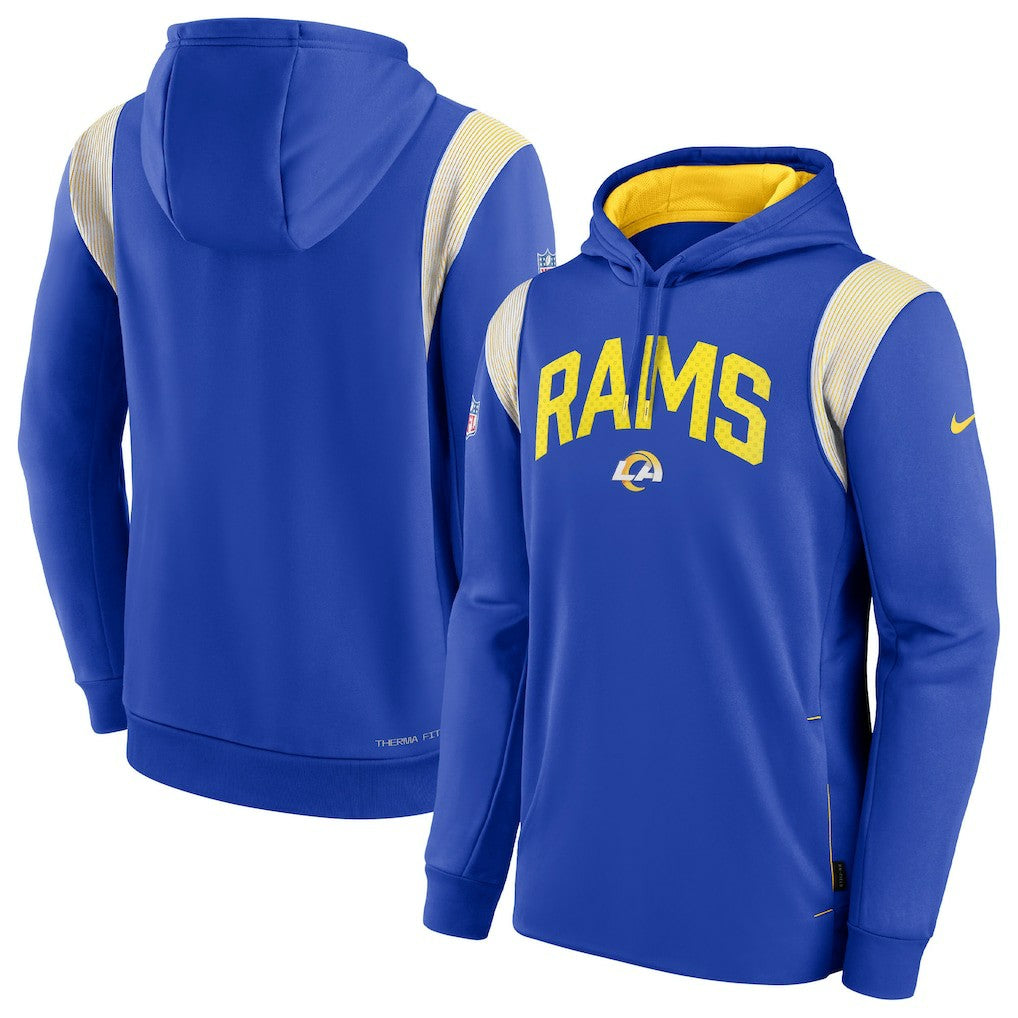 Los Angeles Rams Nike Sideline Athletic Stack Performance Pullover Hoodie
