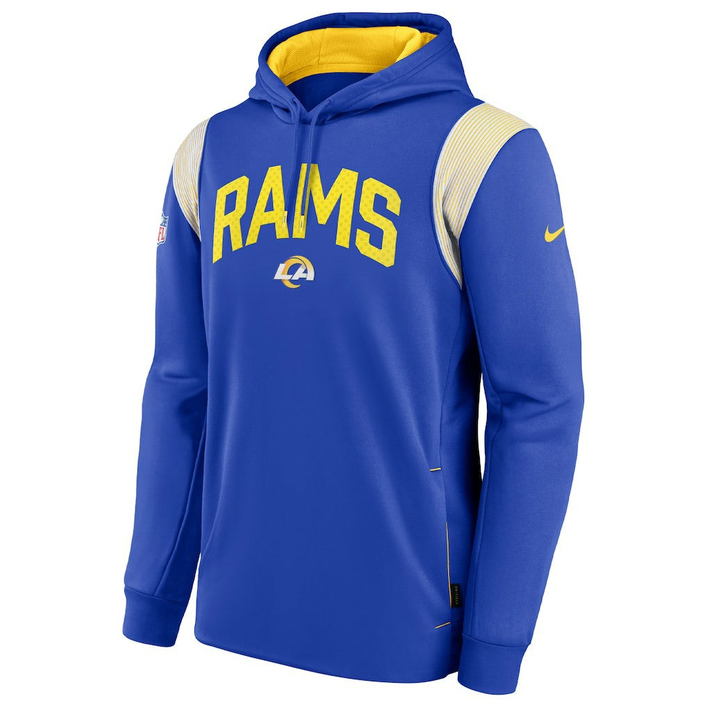 Los Angeles Rams Nike Sideline Athletic Stack Performance Pullover Hoodie