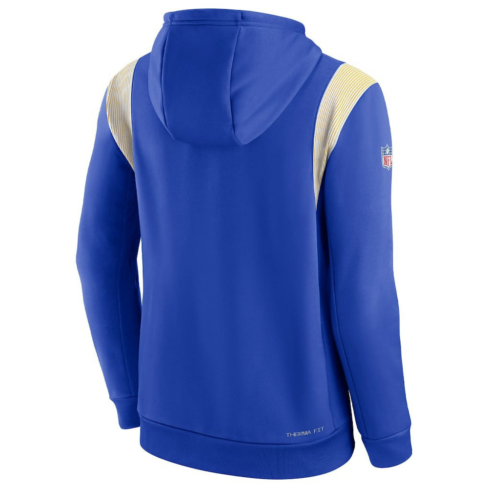 Los Angeles Rams Nike Sideline Athletic Stack Performance Pullover Hoodie