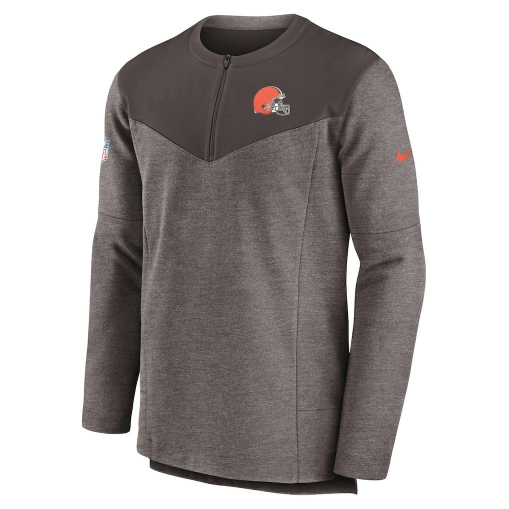 Cleveland Browns Nike Sideline Lockup Performance Quarter-Zip Top