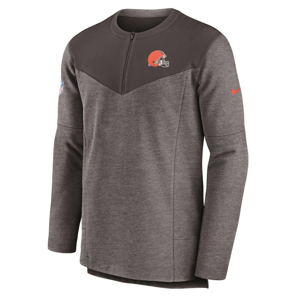 Cleveland Browns Nike Sideline Lockup Performance Quarter-Zip Top