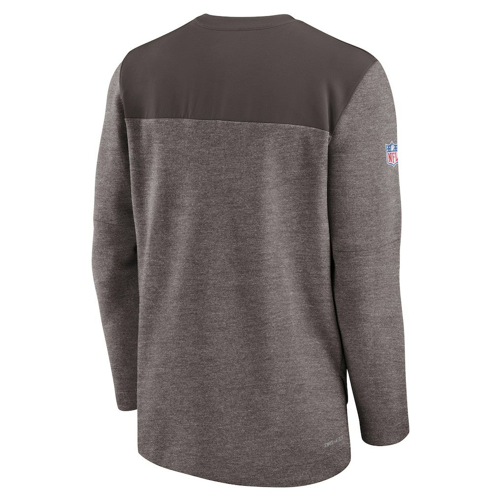 Cleveland Browns Nike Sideline Lockup Performance Quarter-Zip Top