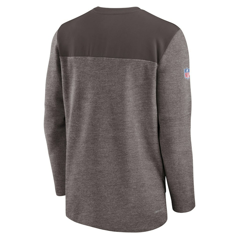 Cleveland Browns Nike Sideline Lockup Performance Quarter-Zip Top