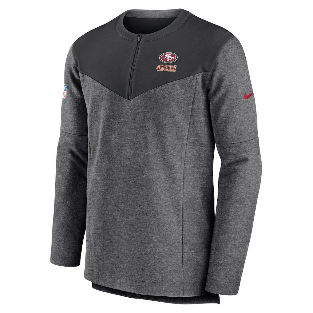 San Francisco 49ers Nike Sideline Lockup Performance Quarter-Zip Top