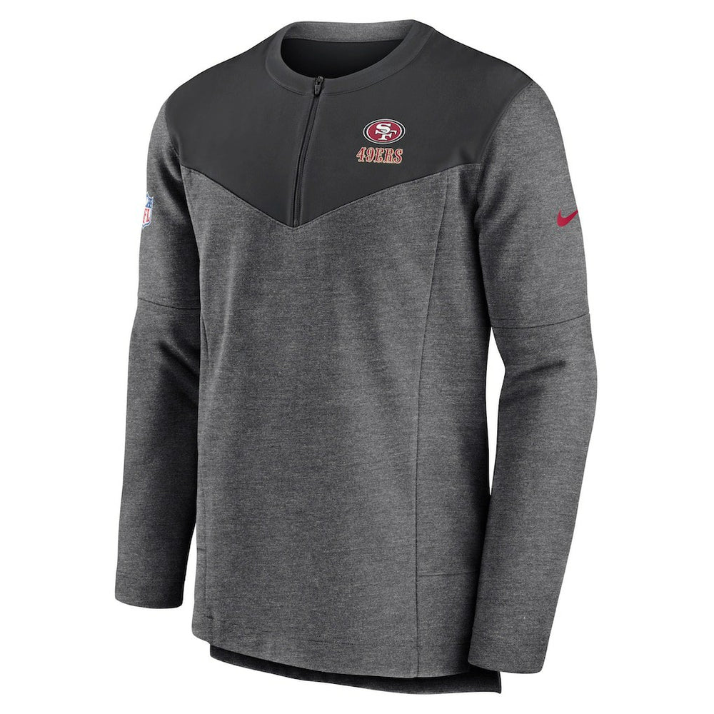 San Francisco 49ers Nike Sideline Lockup Performance Quarter-Zip Top