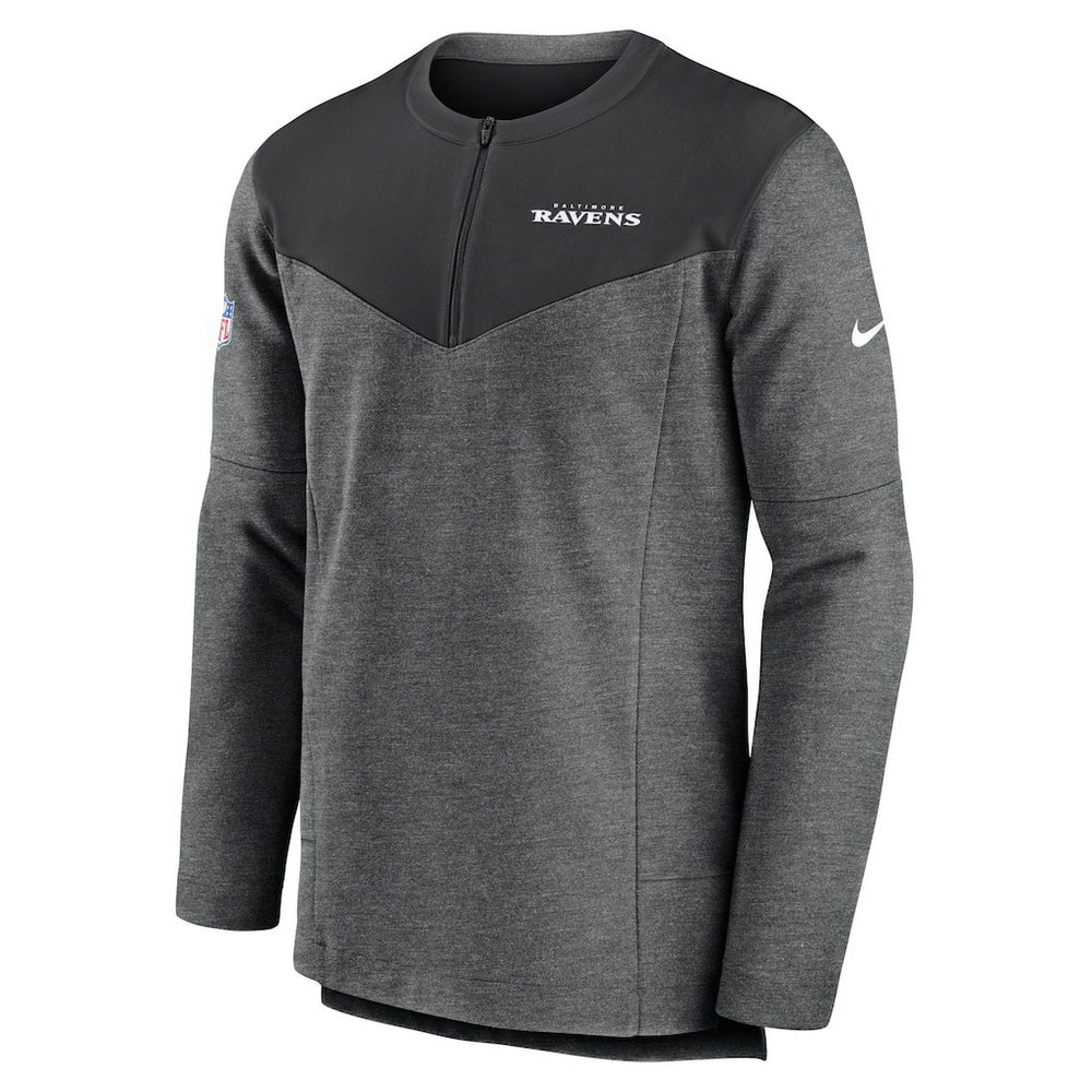 Baltimore Ravens Nike Sideline Lockup Performance Quarter-Zip Top