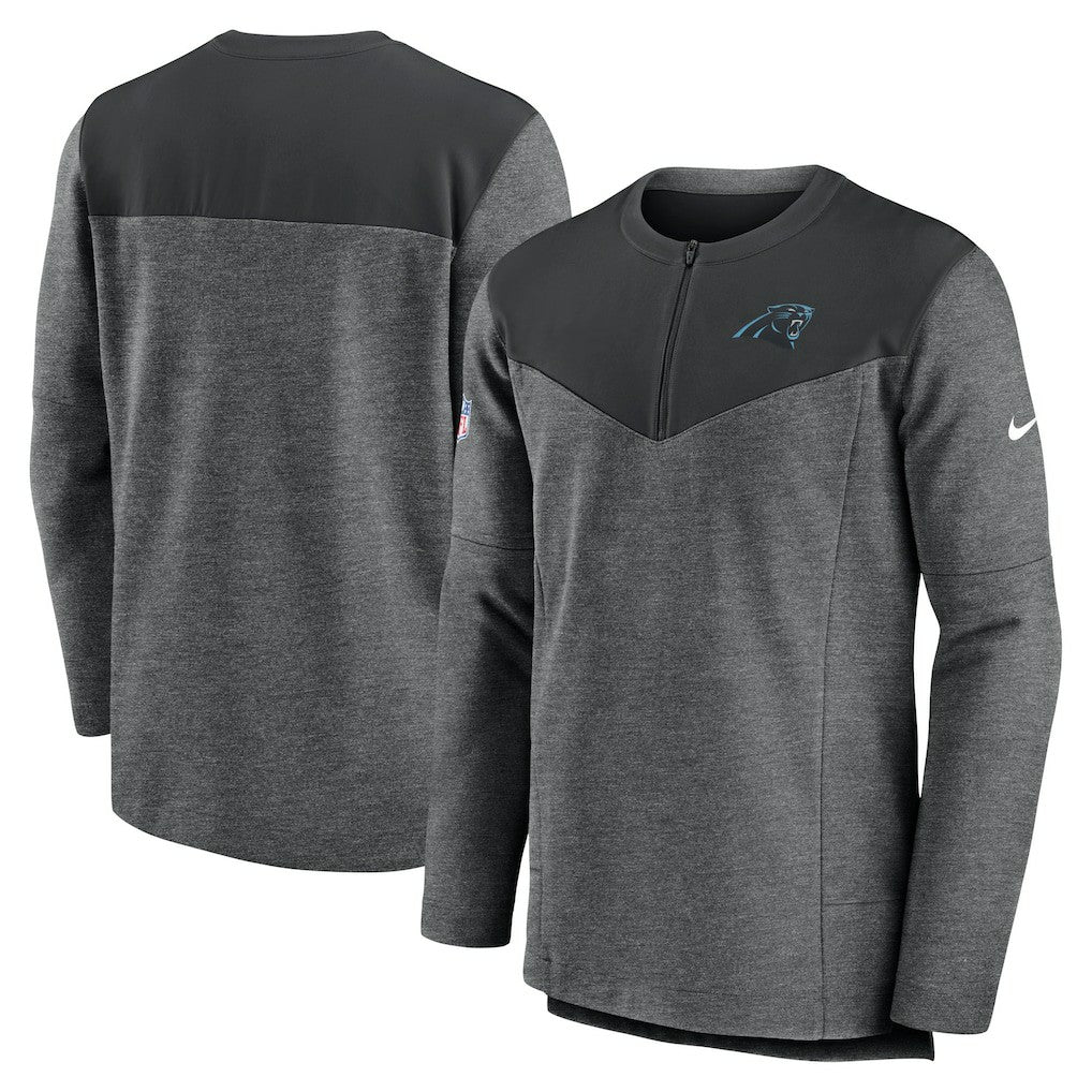 Carolina Panthers Nike Sideline Lockup Performance Quarter-Zip Top