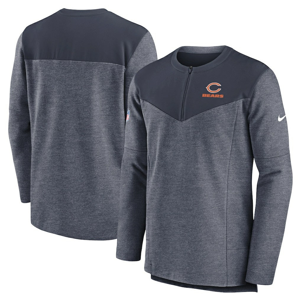 Chicago Bears Nike Sideline Lockup Performance Quarter-Zip Top