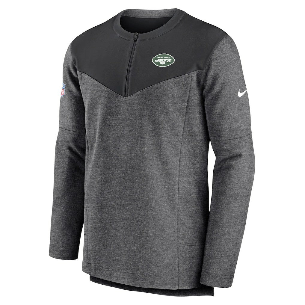 New York Jets Nike Sideline Lockup Performance Quarter-Zip Top
