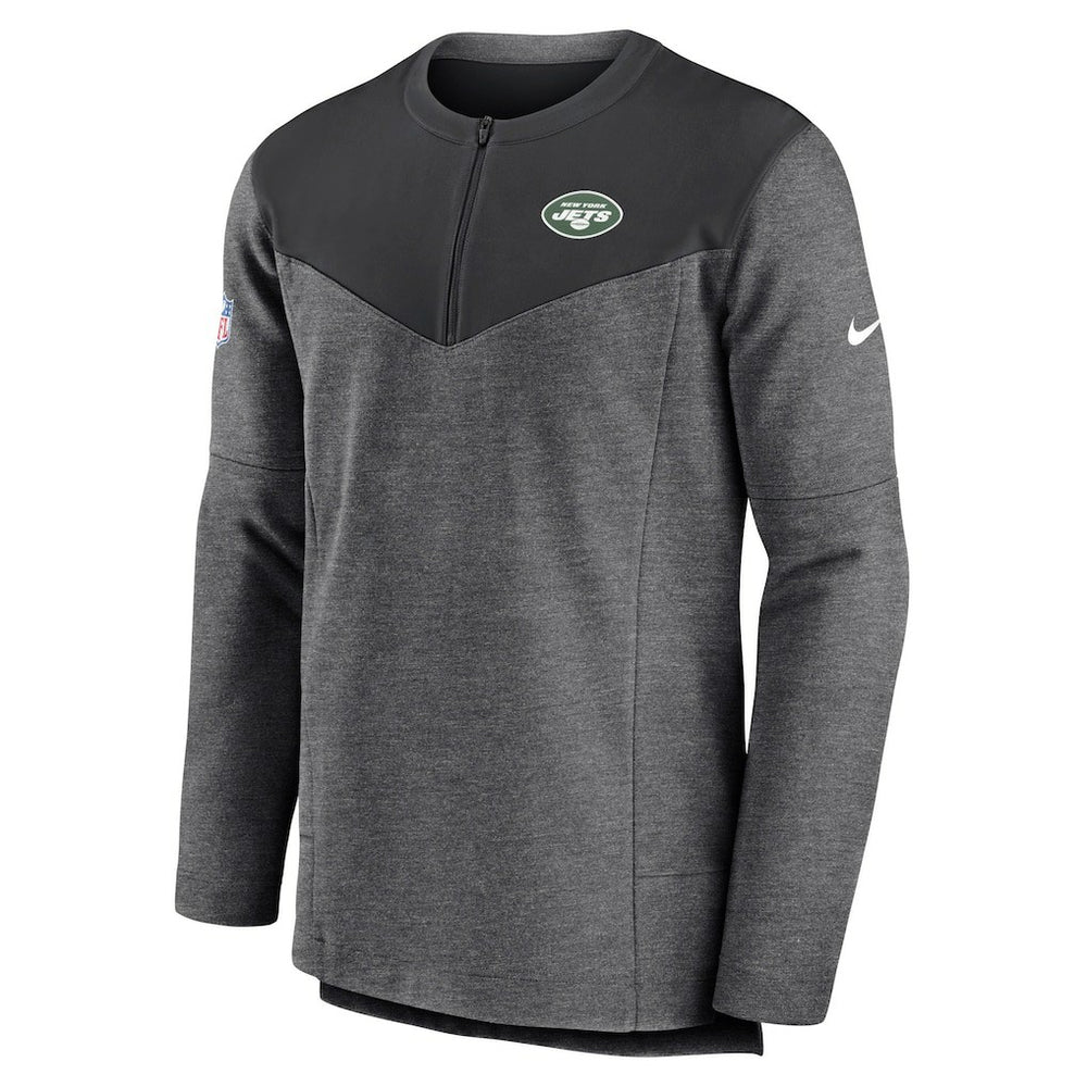 New York Jets Nike Sideline Lockup Performance Quarter-Zip Top