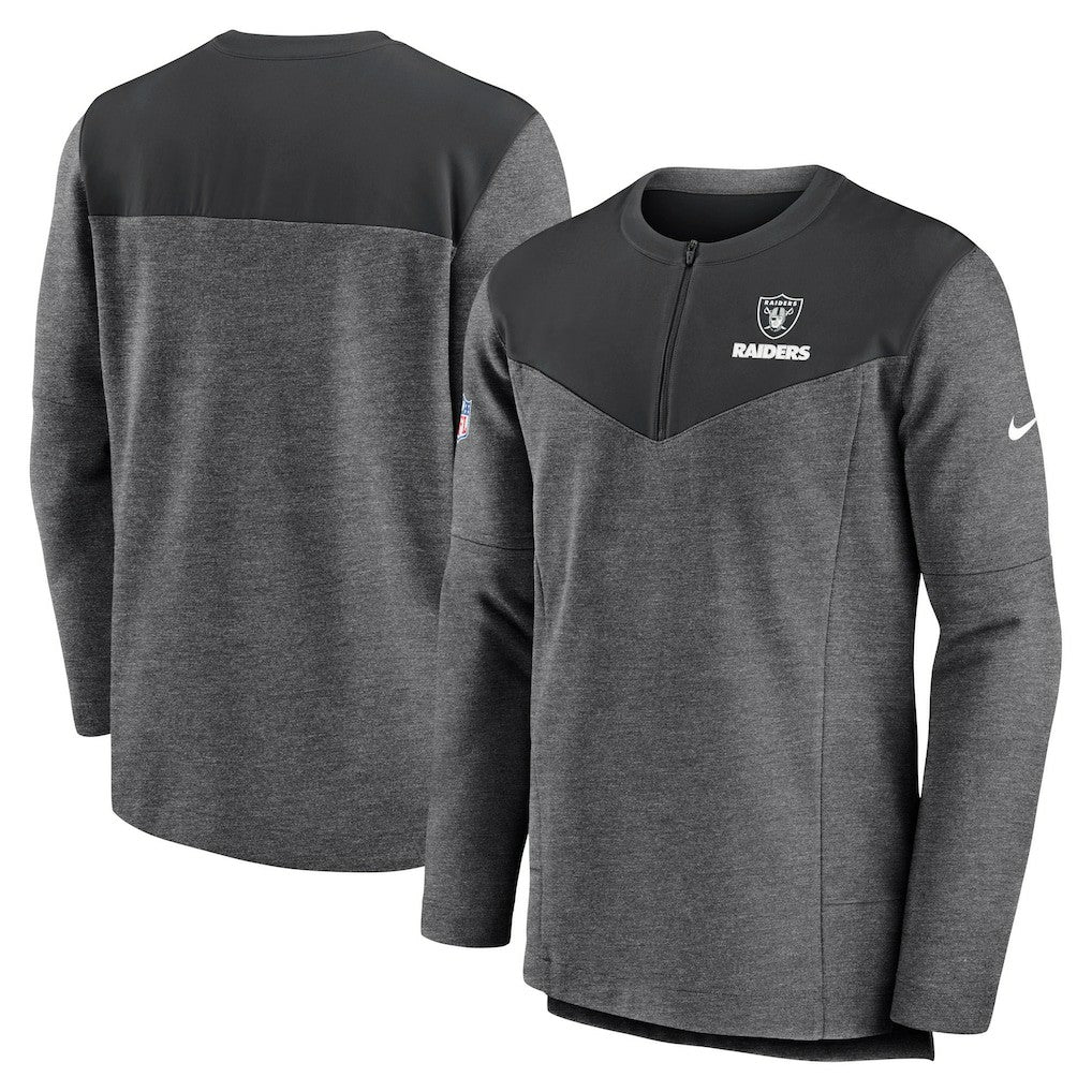 Las Vegas Raiders Nike Sideline Lockup Performance Quarter-Zip Top