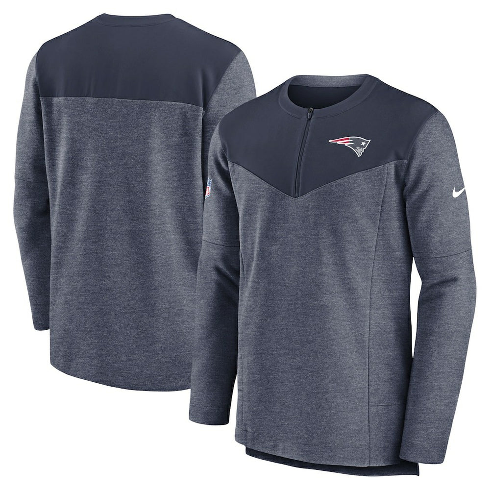 New England Patriots Nike Sideline Lockup Performance Quarter-Zip Top
