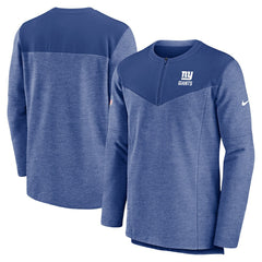 New York Giants Nike Sideline Lockup Performance Quarter-Zip Top