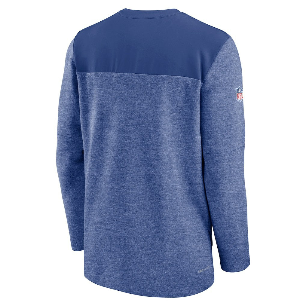 New York Giants Nike Sideline Lockup Performance Quarter-Zip Top