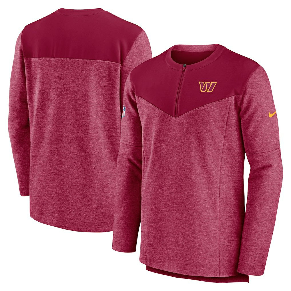Washington Commanders Nike Sideline Lockup Performance Quarter-Zip Top