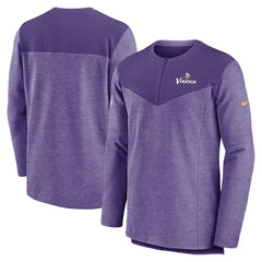 Minnesota Vikings Nike Sideline Lockup Performance Quarter-Zip Top