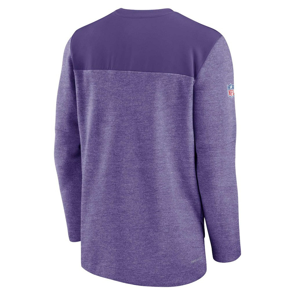 Minnesota Vikings Nike Sideline Lockup Performance Quarter-Zip Top