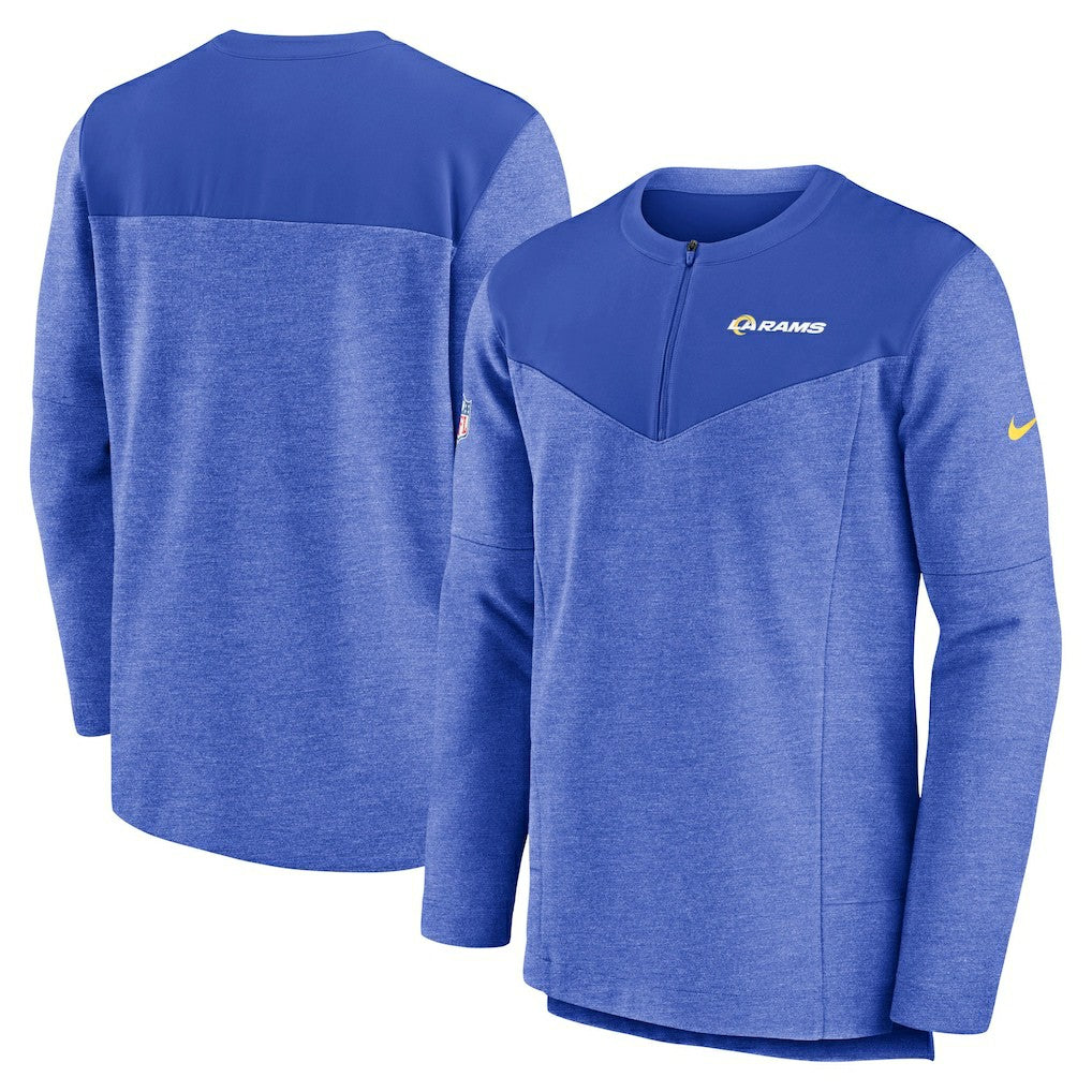 Los Angeles Rams Nike Sideline Lockup Performance Quarter-Zip Top