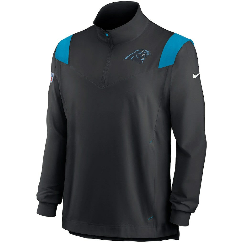 Carolina Panthers Nike Sideline Coach Chevron Lockup Quarter-Zip Long Sleeve Top