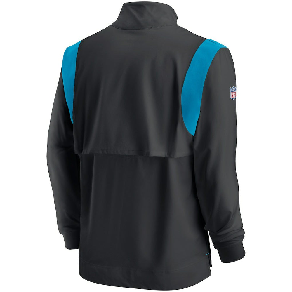 Carolina Panthers Nike Sideline Coach Chevron Lockup Quarter-Zip Long Sleeve Top