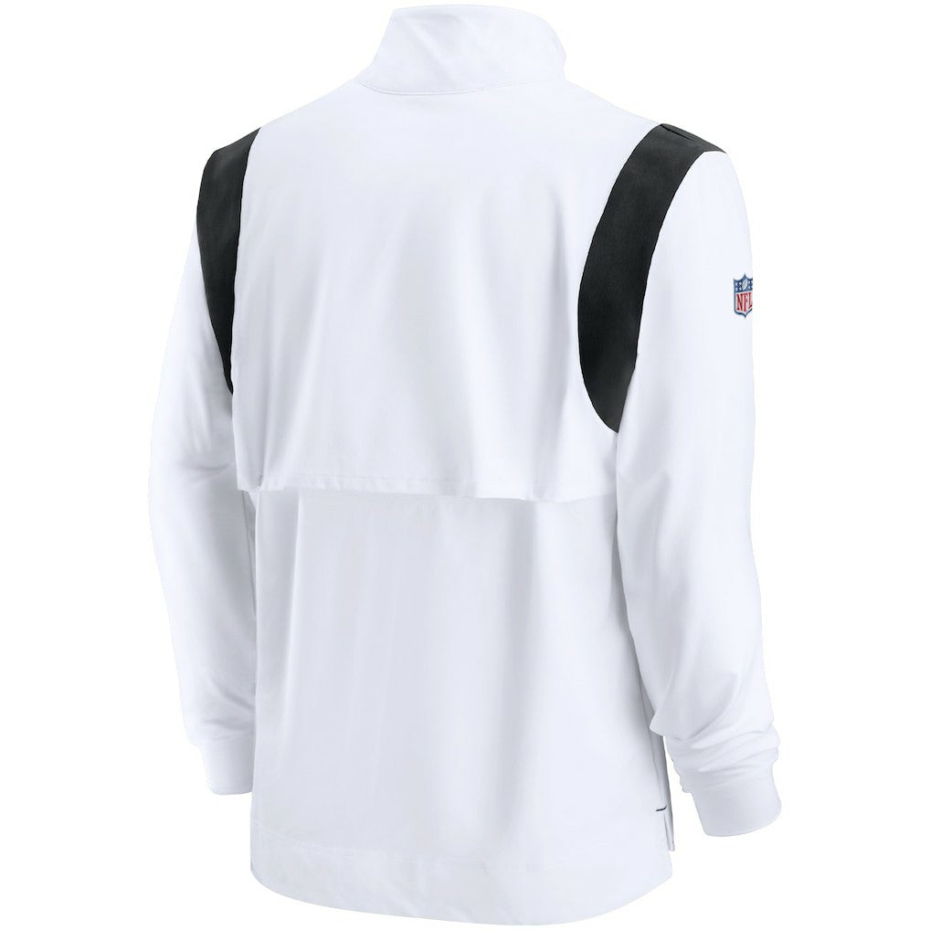 Las Vegas Raiders Nike Sideline Coach Chevron Lockup Quarter-Zip Long Sleeve Top