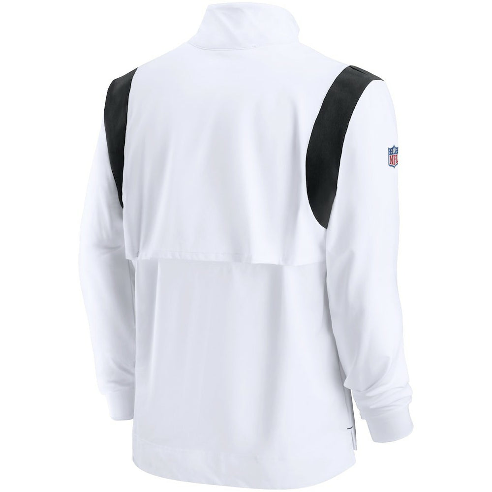 Las Vegas Raiders Nike Sideline Coach Chevron Lockup Quarter-Zip Long Sleeve Top