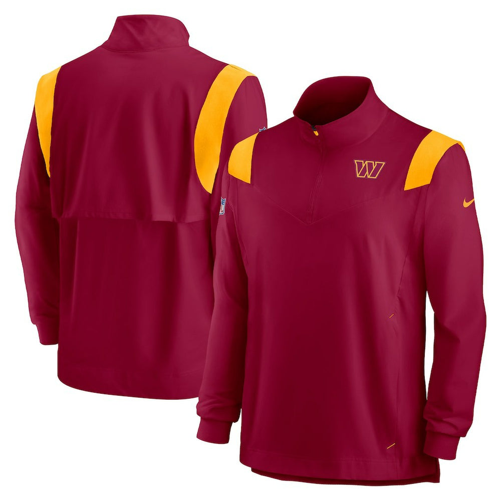 Washington Commanders Nike Sideline Coach Chevron Lockup Quarter-Zip Long Sleeve Top