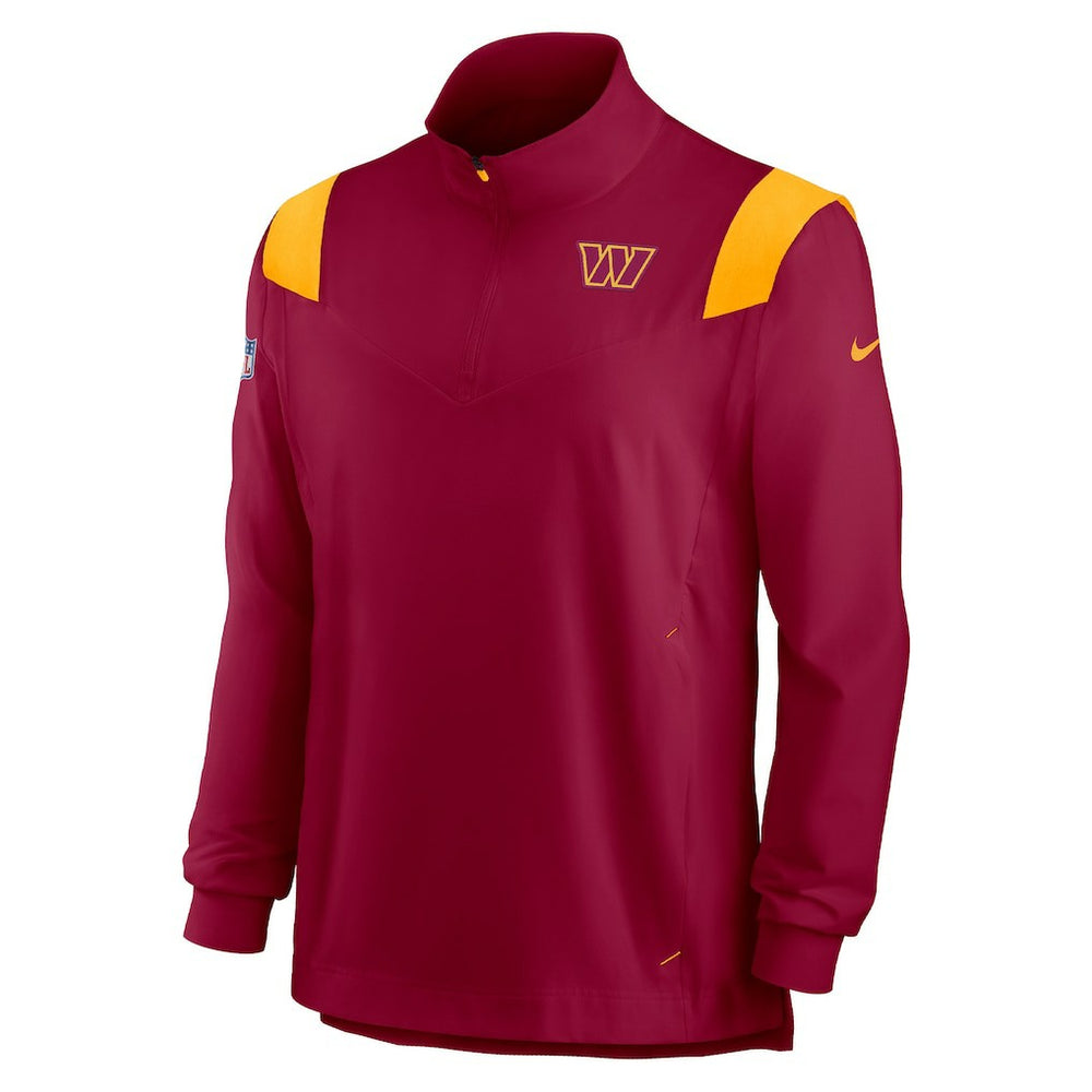 Washington Commanders Nike Sideline Coach Chevron Lockup Quarter-Zip Long Sleeve Top