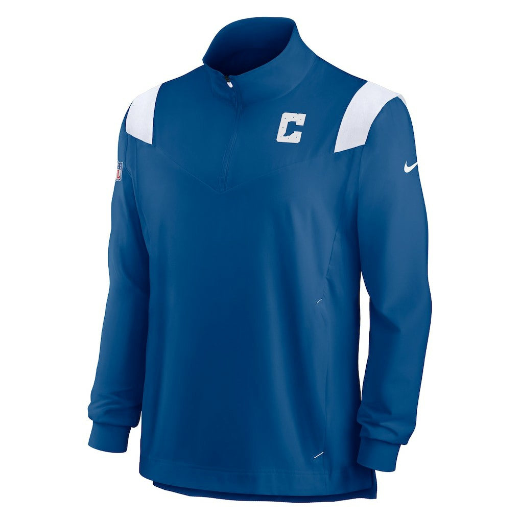 Indianapolis Colts Nike Sideline Coach Chevron Lockup Quarter-Zip Long Sleeve Top