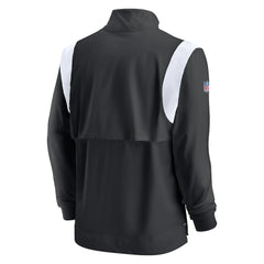 Las Vegas Raiders Nike Sideline Coach Chevron Lockup Quarter-Zip Long Sleeve Top