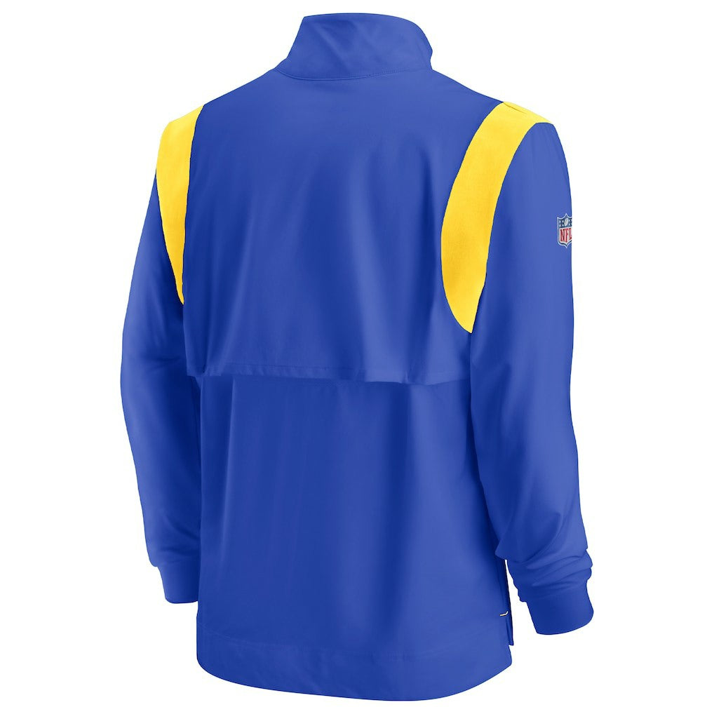Los Angeles Rams Nike Sideline Coach Chevron Lockup Quarter-Zip Long Sleeve Top