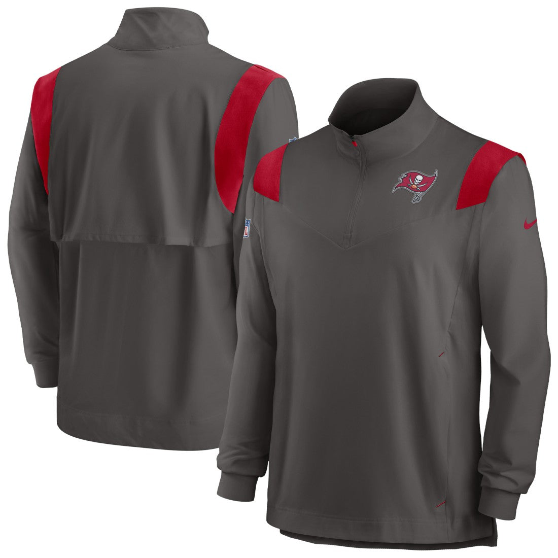 Tampa Bay Buccaneers Nike Sideline Coach Chevron Lockup Quarter-Zip Long Sleeve Top