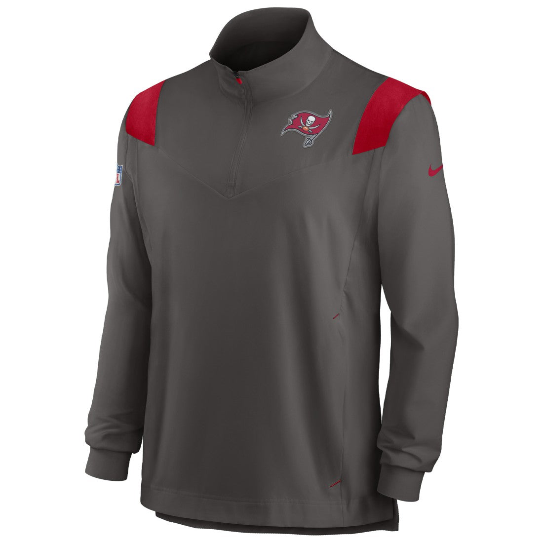 Tampa Bay Buccaneers Nike Sideline Coach Chevron Lockup Quarter-Zip Long Sleeve Top