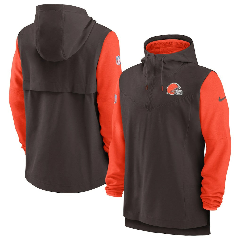Cleveland Browns Nike Sideline Player Quarter-Zip Hoodie