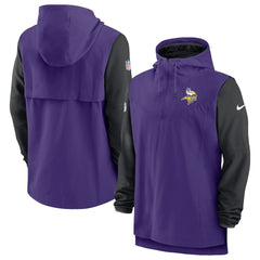 Minnesota Vikings Nike Sideline Player Quarter-Zip Hoodie