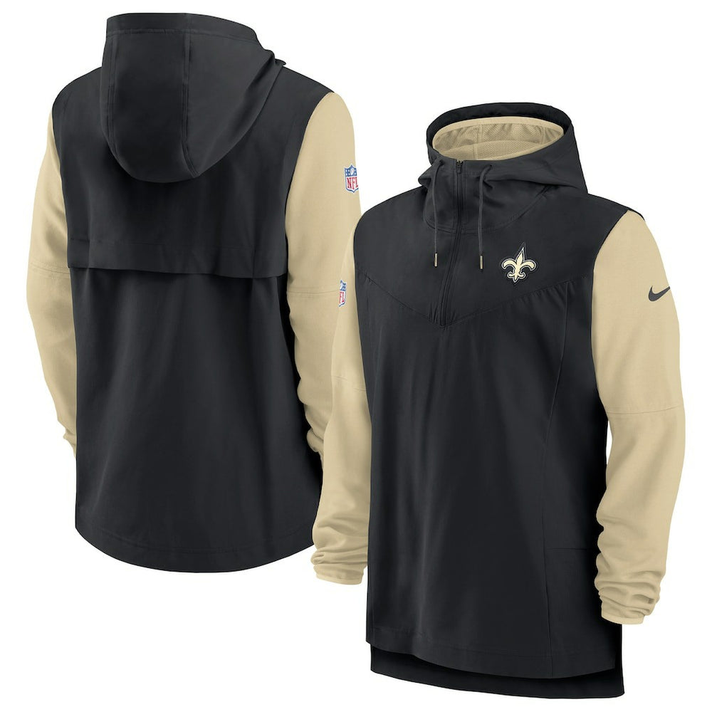 New Orleans Saints Nike Sideline Player Quarter-Zip Hoodie