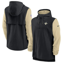 New Orleans Saints Nike Sideline Player Quarter-Zip Hoodie