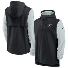 Las Vegas Raiders Nike Sideline Player Quarter-Zip Hoodie Jacket