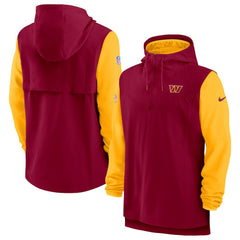 Washington Commanders Nike Sideline Player Quarter-Zip Hoodie