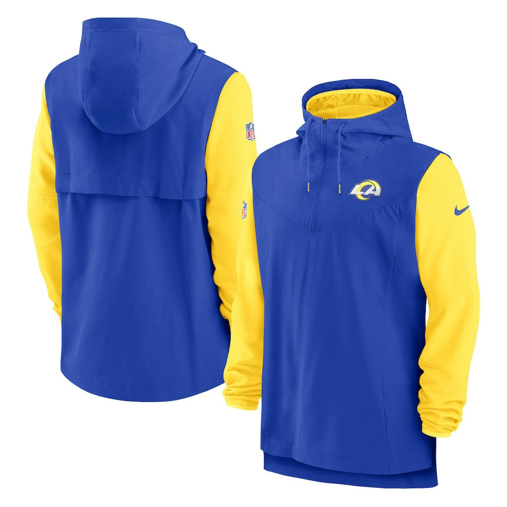 Los Angeles Rams Nike Sideline Player Quarter-Zip Hoodie Jacket