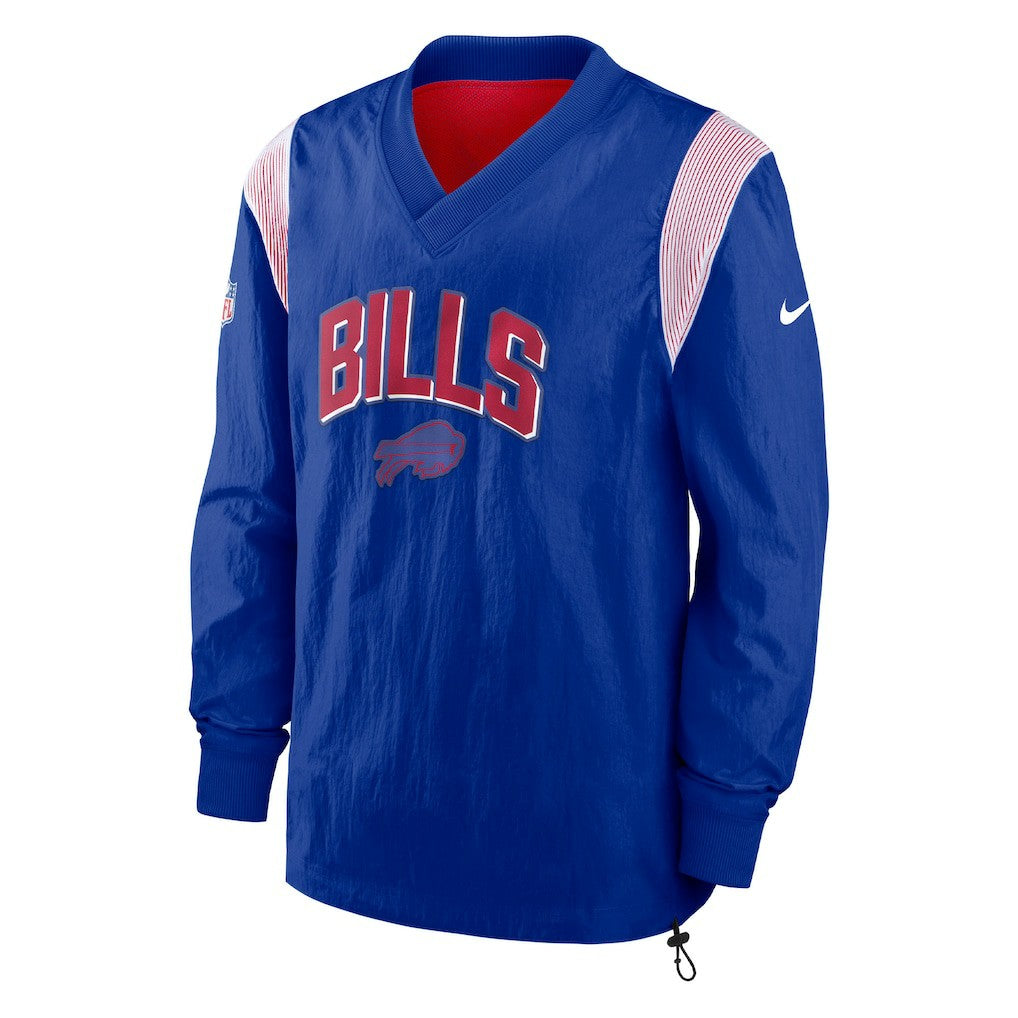 Buffalo Bills Nike Sideline Athletic Stack V-Neck Pullover Windshirt Jacket