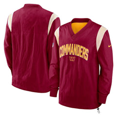 Washington Commanders Nike Sideline Athletic Stack V-Neck Pullover Windshirt Jacket